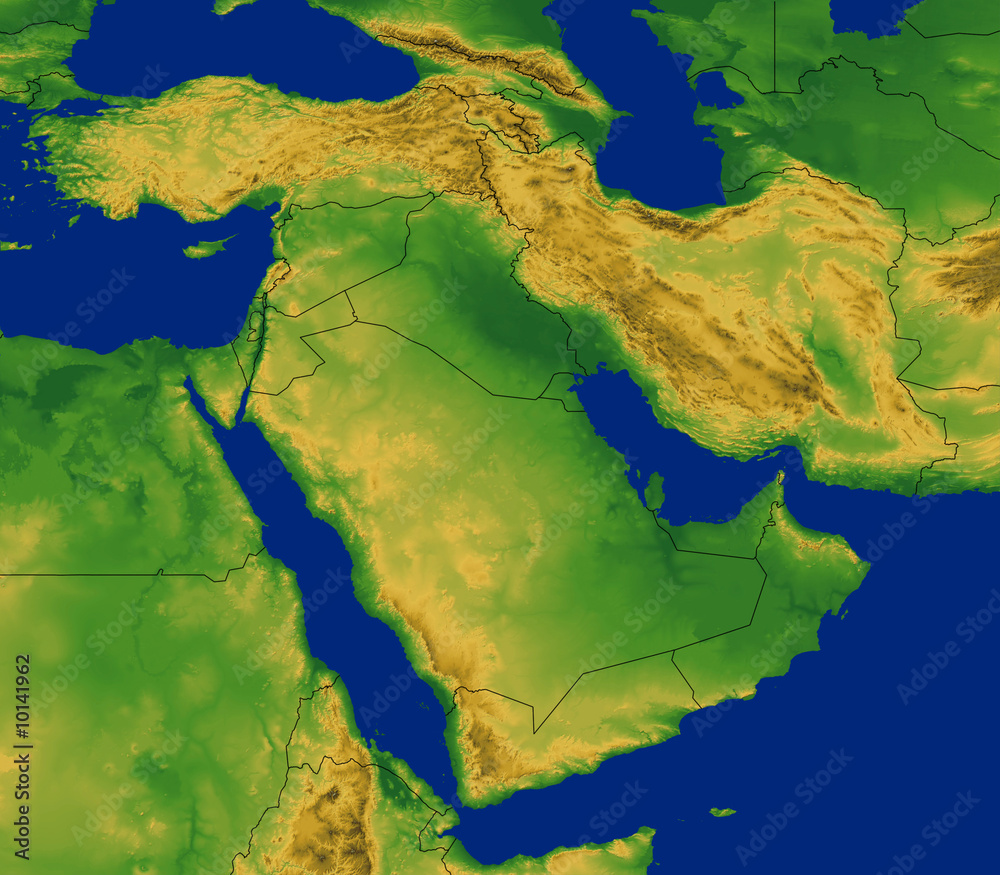 Blank Middle East Physical Map 1000 F 10141962 DWWR7TyKLWQgmkUWLHX1YnUiOo4XyTp2
