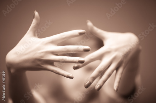 Young woman hands. Shallow dof.