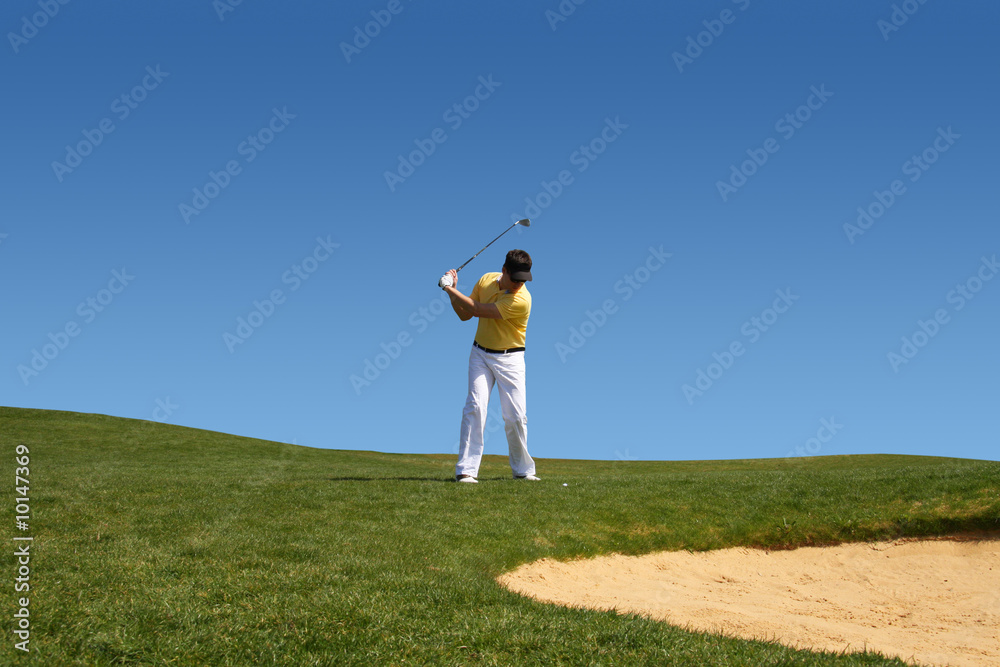 Golf - Golfer mit Golfschläger
