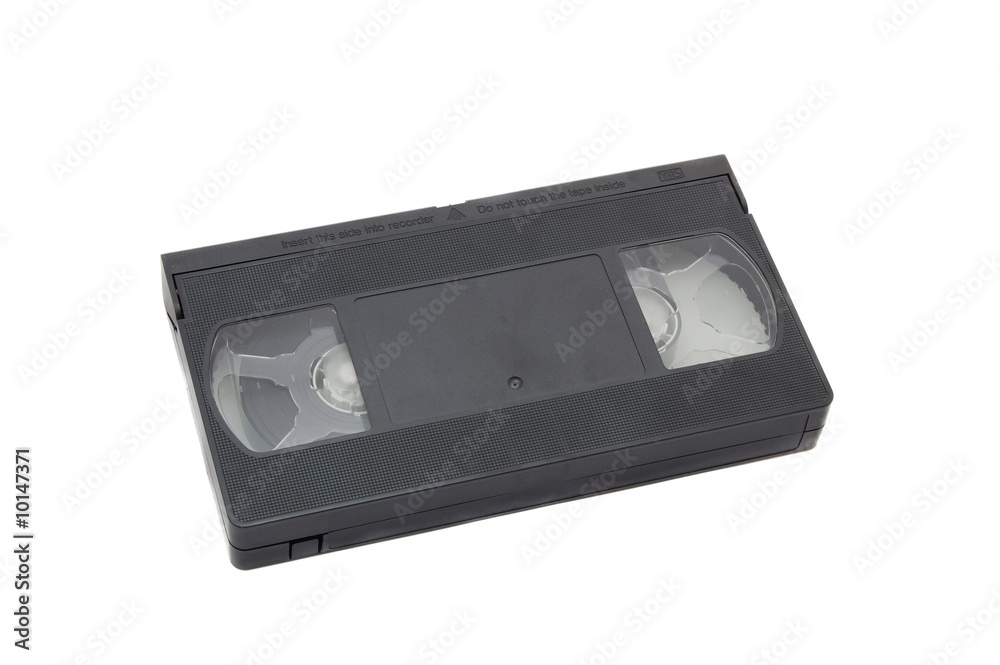 vhs cassete isolated on a white
