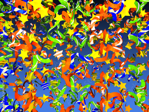 Colorful confetti background 3D