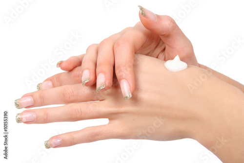 woman caring for her hands