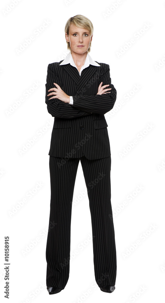 young confident blond business woman, isolated on white young confident blond business woman, isolated on white