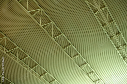 The indoor ceiling architecutre of airport terminal