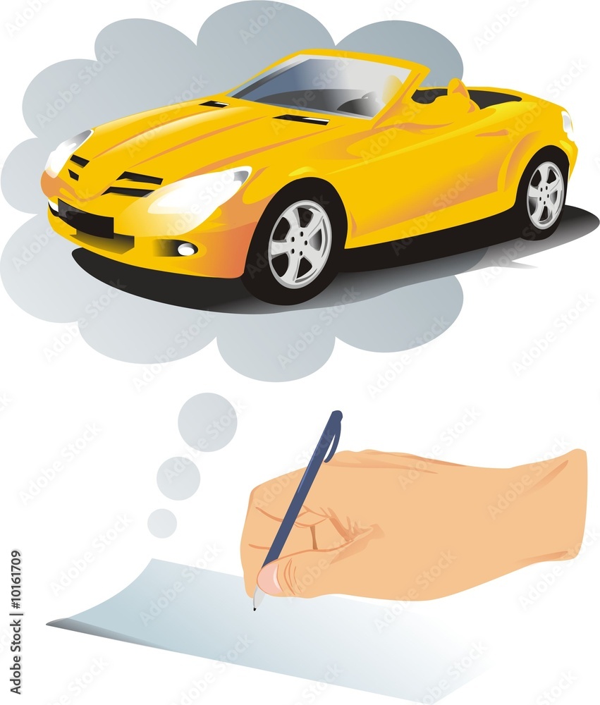 Naklejka premium The car on credit