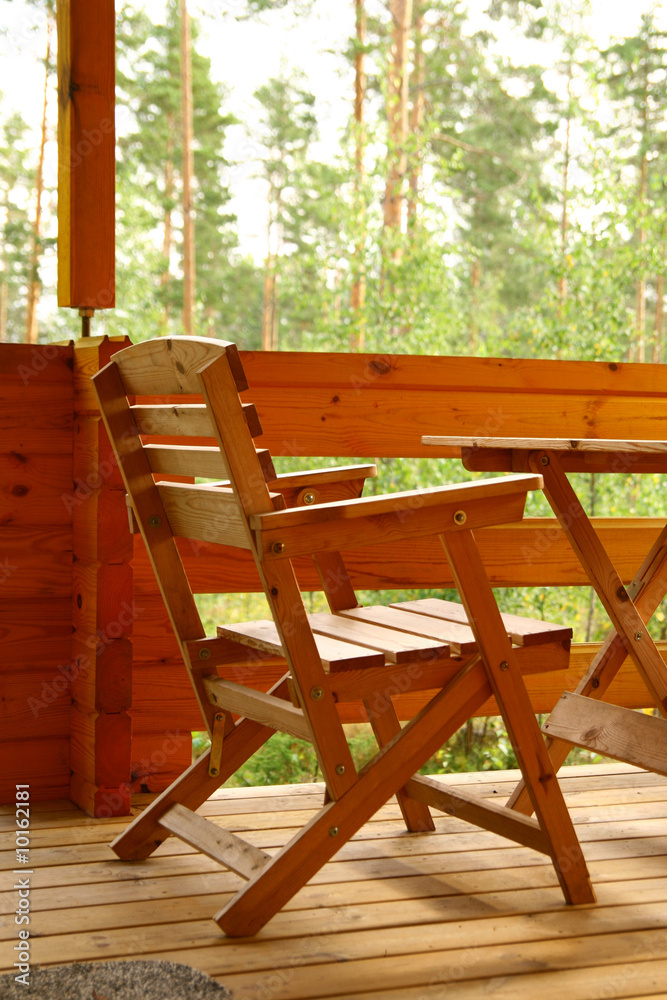 wooden chair in nature relaxation place wooden chair in nature relaxation place