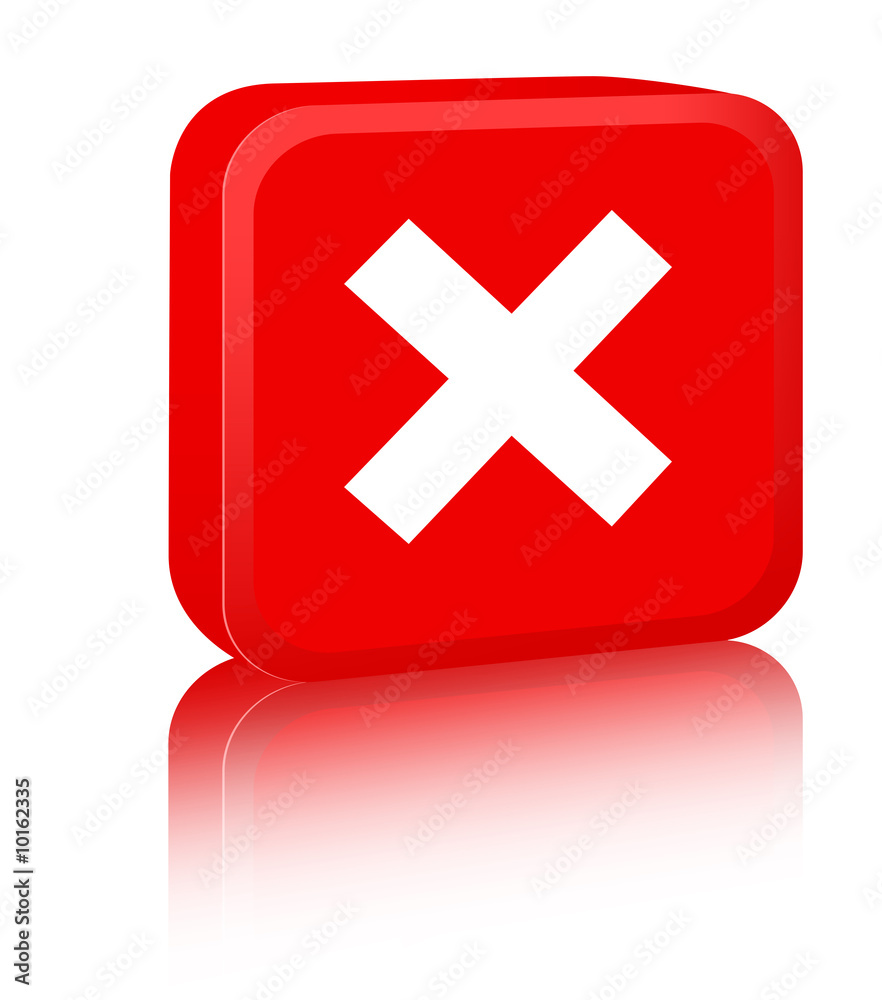 Obraz premium Cross 3d Icon - red