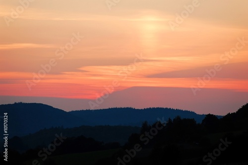 A landscape shot at late evening in south western Germany