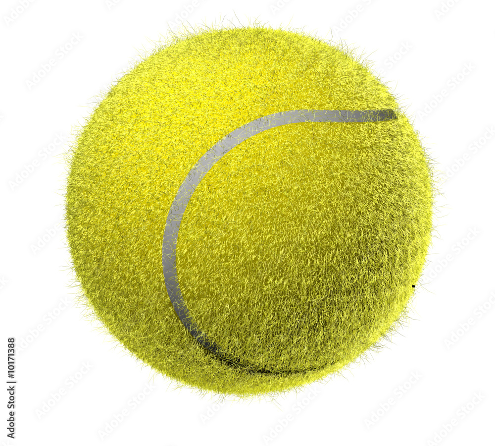 Fuzzy Tennis ball up close
