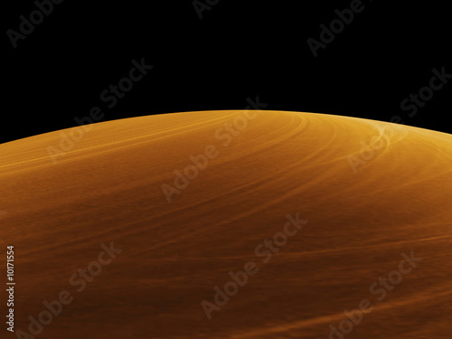 planet surface isolated on dark background