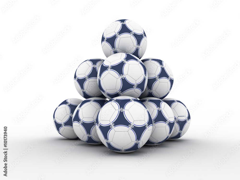 Fototapeta premium Ball's piramyd on white background