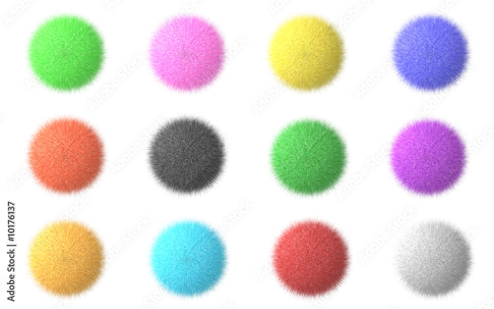 Fototapeta premium Fluffy spheres