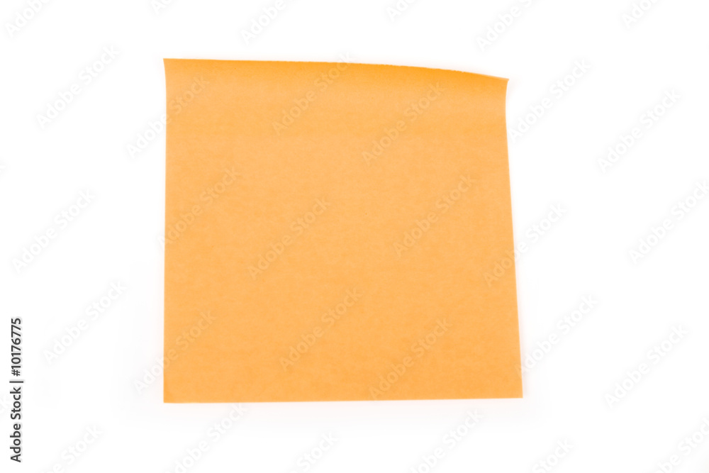 Post it note isolated ona white studio background. Post it note isolated ona white studio background.