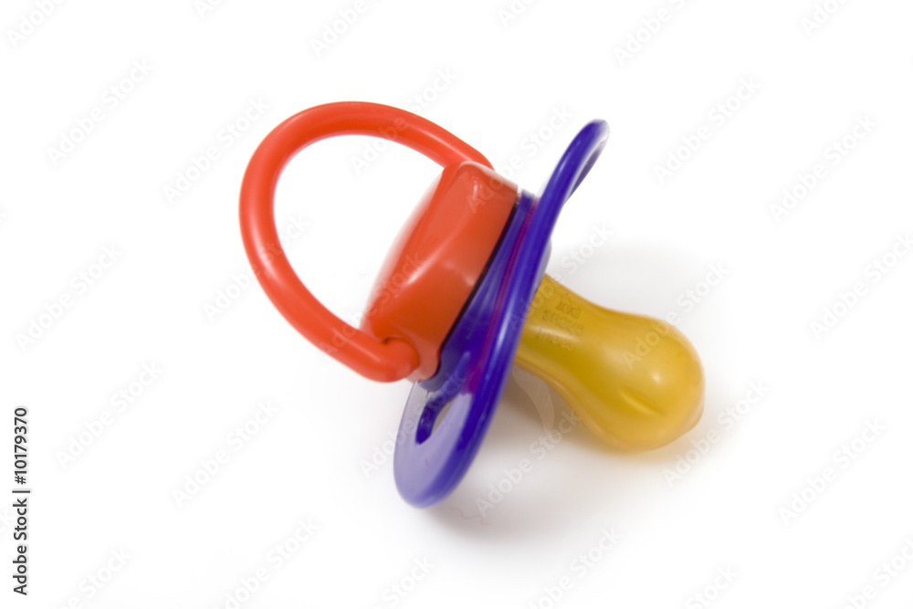 Babies dummy or pacifier isolated on a white studio background. Babies dummy or pacifier isolated on a white studio background.
