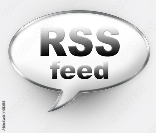 RSS Talk Bubble icon with clipping path for easy extraction