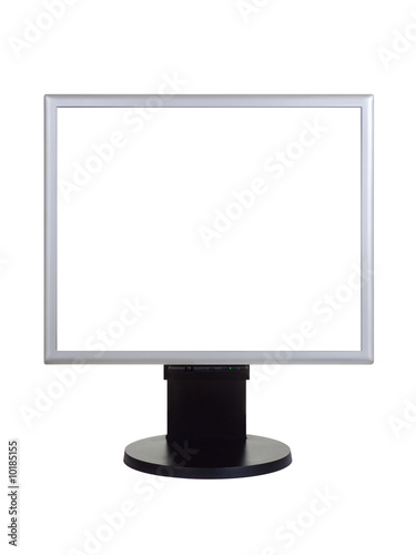 Computer lcd monitor isolated on white background