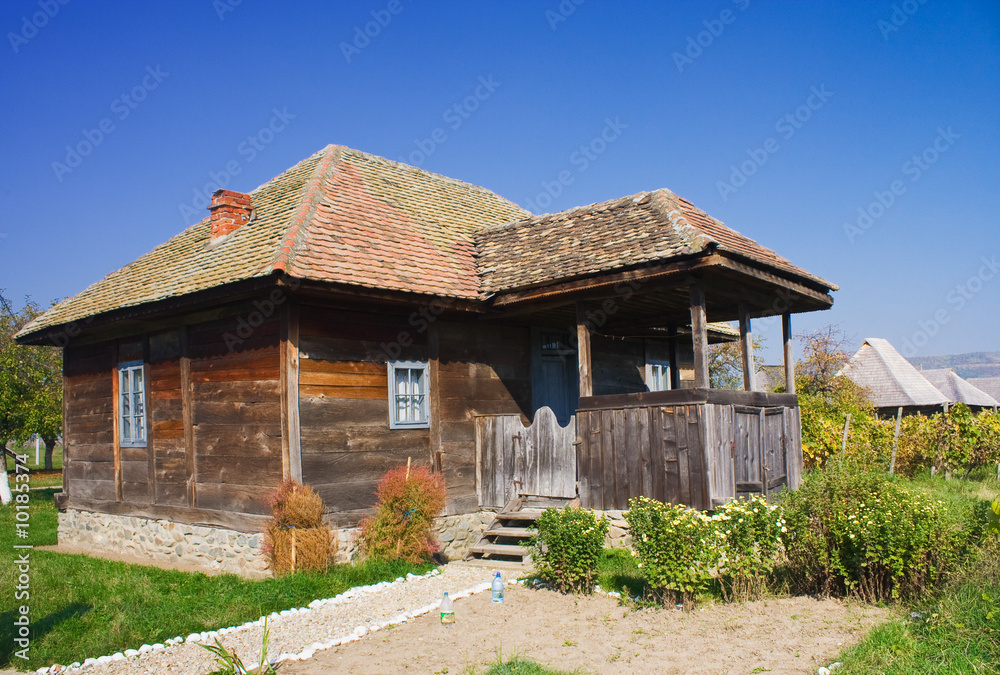 An old house made of wood from Romania