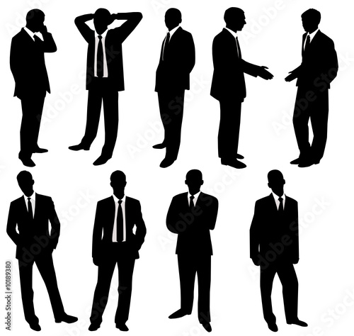 Collection of businessmen. Vector illustration