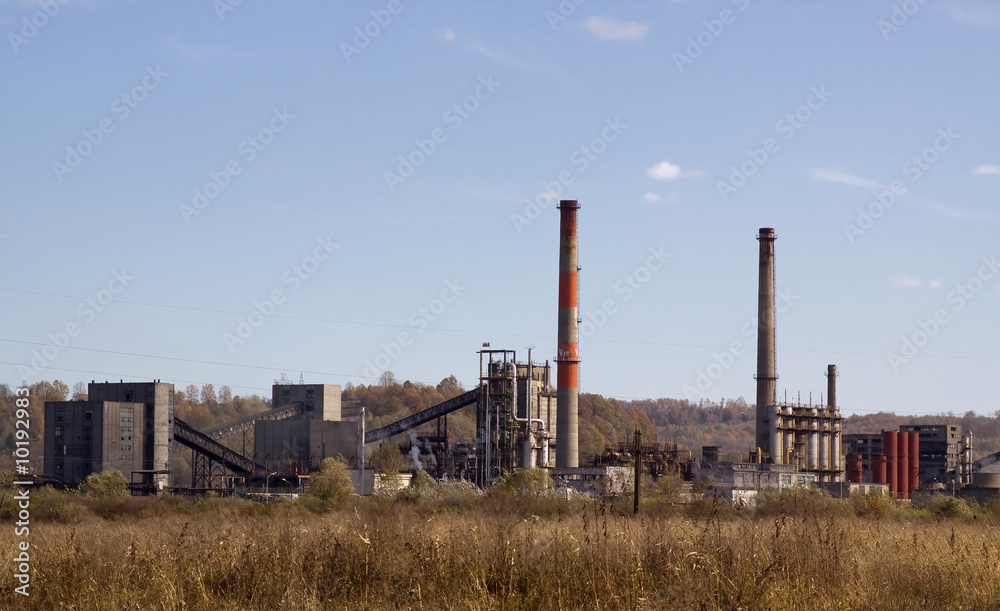 dirty coal industry and blue sky