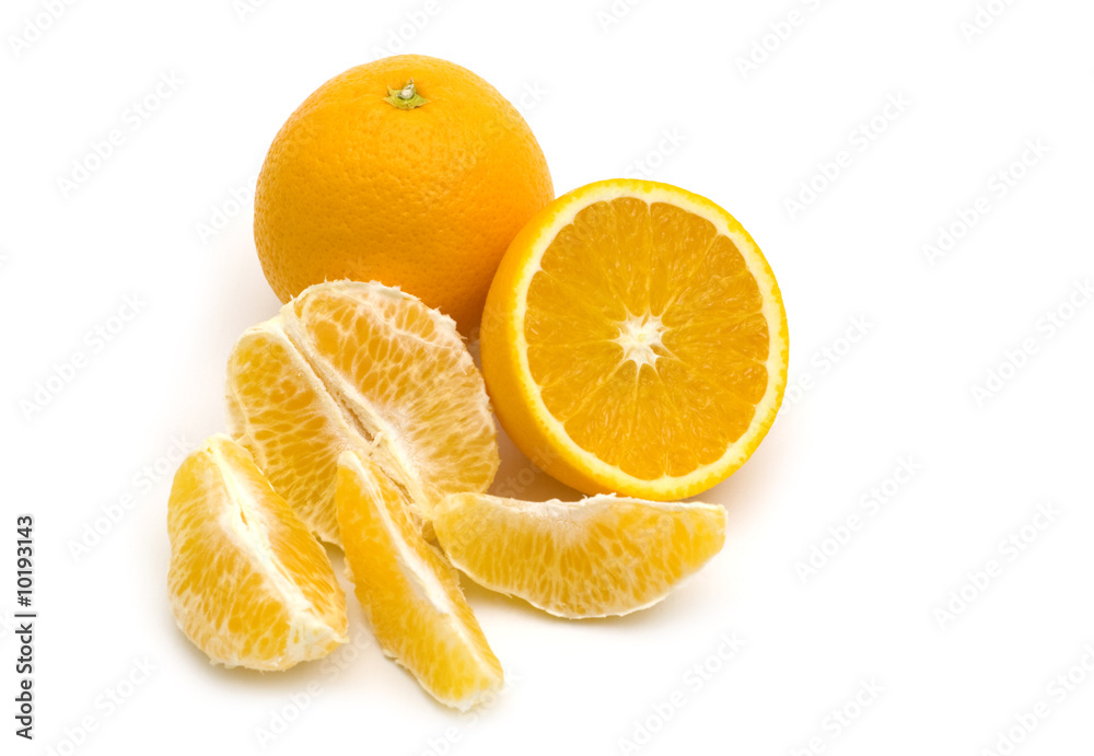 fresh orange on white background fresh orange on white background