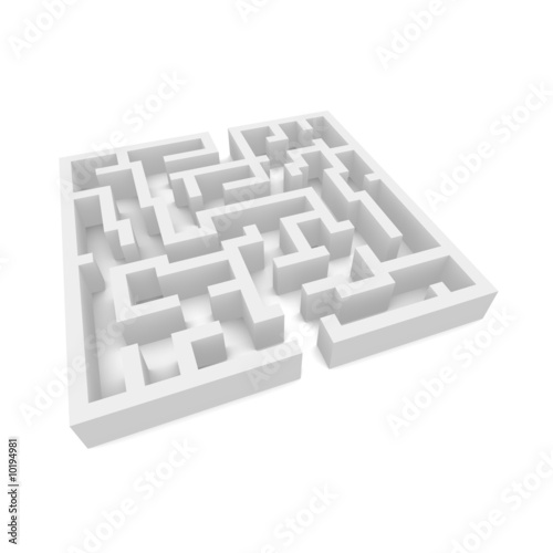 Labyrinth illustration. 3d rendered image.