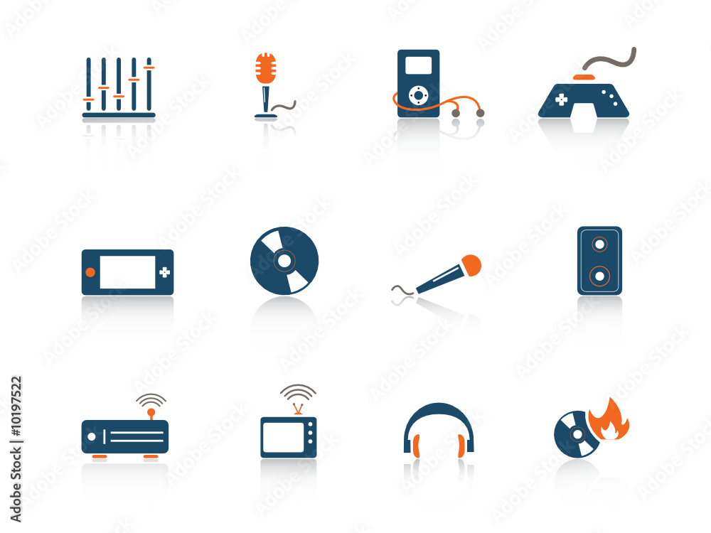 Web icon blue orange series