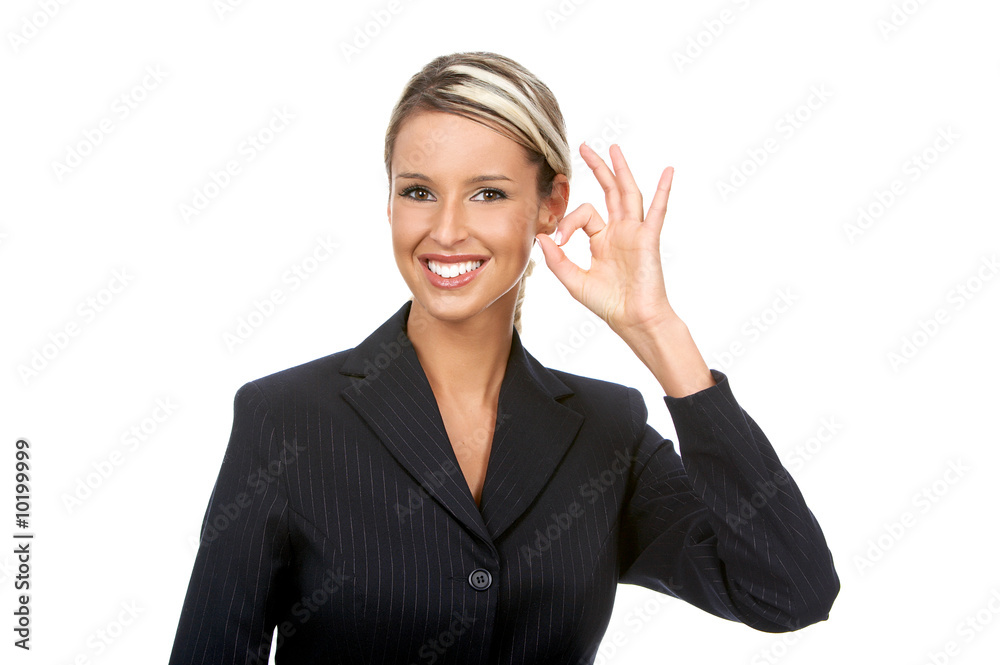 Smiling business woman. Isolated over white background. Smiling business woman. Isolated over white background.