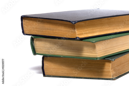 book stack isolated on white