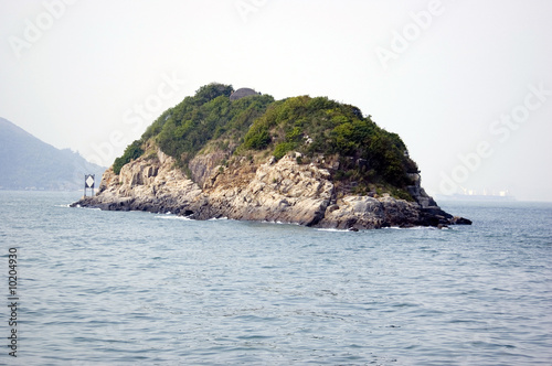 Small deserted island near Aberdeen harbour in Hongkong