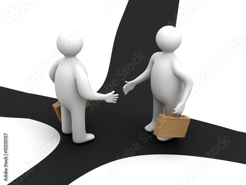 Meeting of two businessmen....