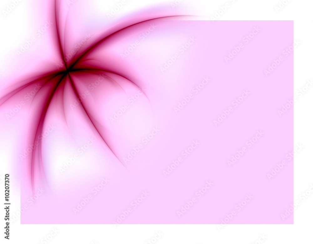 pink card with abstract ribbon on white background pink card with abstract ribbon on white background