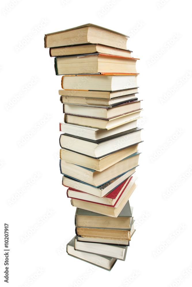 Stack of books isolated over white background Stack of books isolated over white background