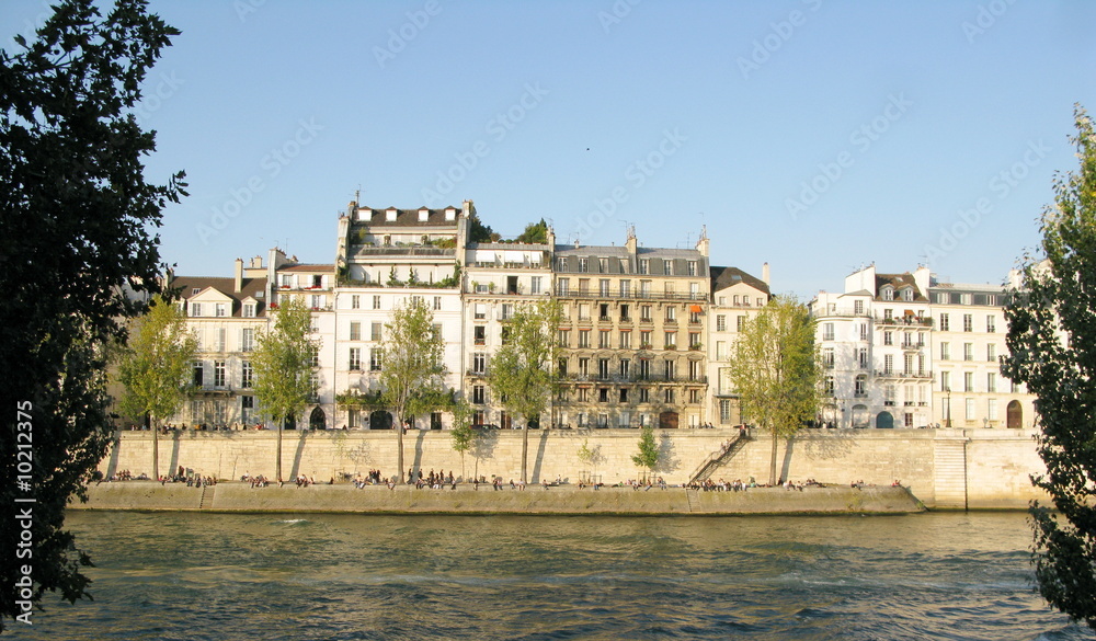 Immeubles sur les quais de la Seine, Paris, France.