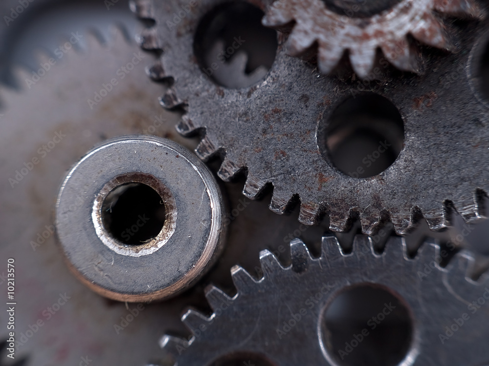 Group of cogwheels rotating in one mechanism Group of cogwheels rotating in one mechanism