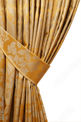 beautiful curtain on edge of a window