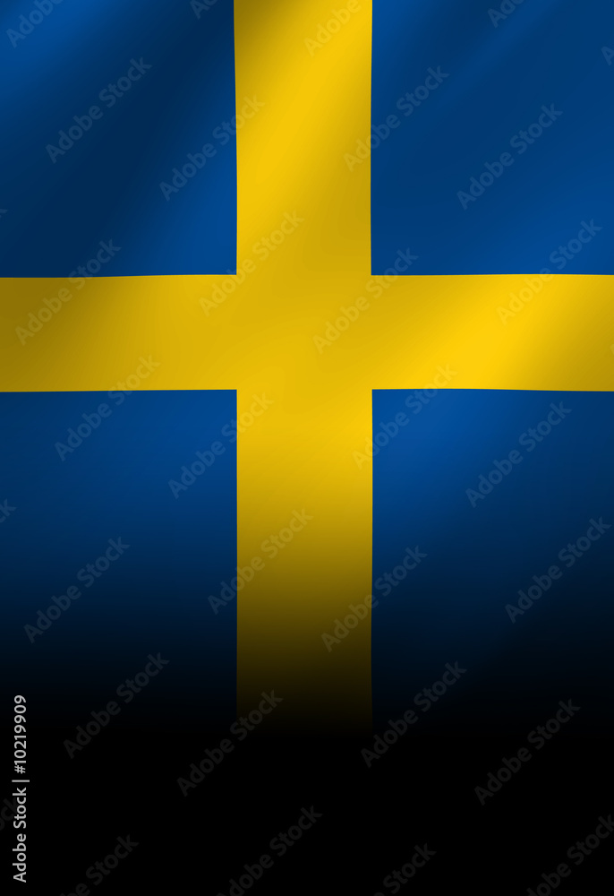 Swedish flag waving in the wind Swedish flag waving in the wind