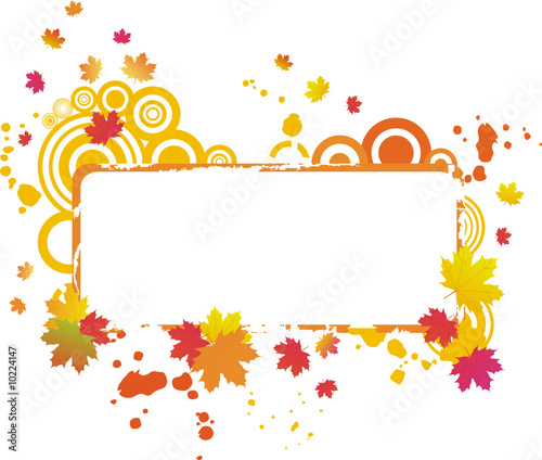 Autumnal grunge frame
