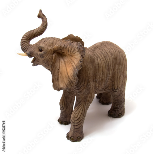 Ceramics elephant isolated on white background