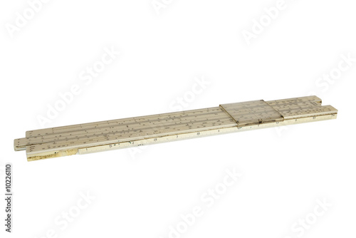 Old slide-ruler for manual calculation