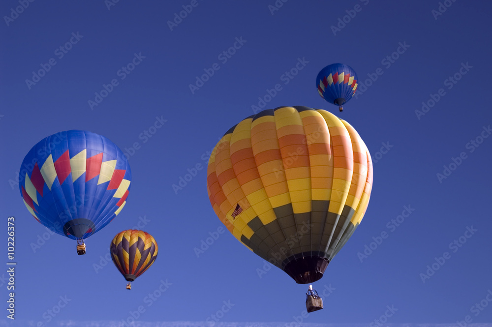 An image of multiple hot air balloons.