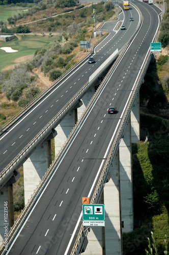 Obraz na płótnie Autobahnbrücke in Ligurien w salonie