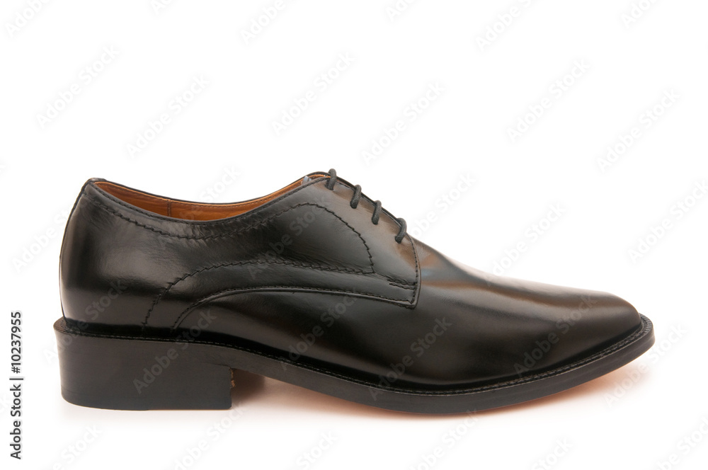 Black shoes isolated on the white background Black shoes isolated on the white background