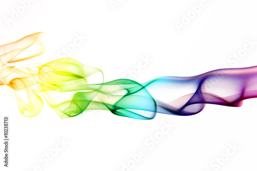 colored smoke series shot on white background