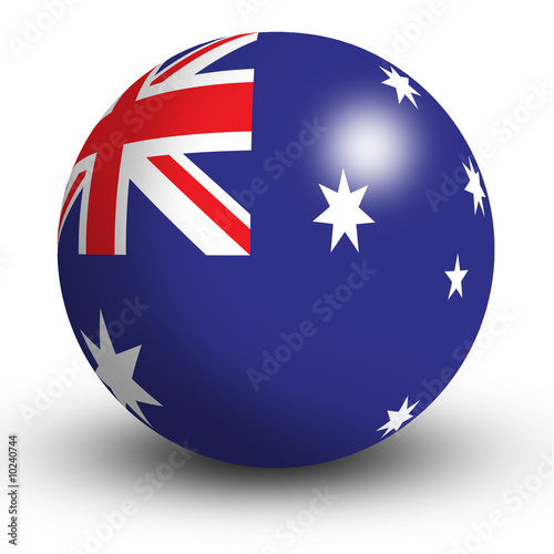 Australia Flag orb Button Icon