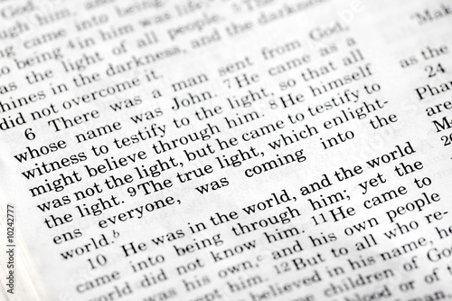 John 1:9, a popular Bible verse from the New Testament
