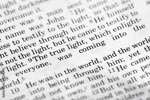 John 1:9, a popular Bible verse from the New Testament