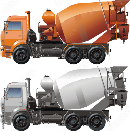 Vector cement truck