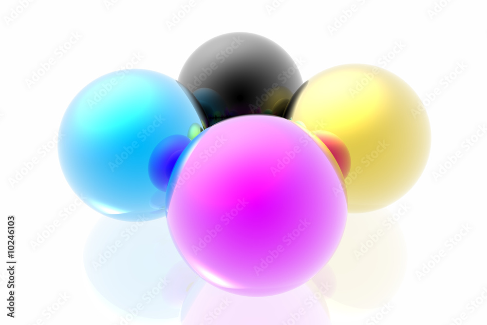 CMYK spheres CMYK spheres