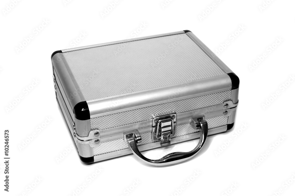 Steel case isolated on white Steel case isolated on white