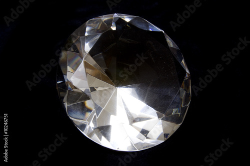 Diamond isolated on a black studio background
